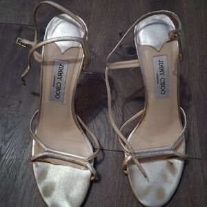 Jimmy Choo Metallic Gold Heels